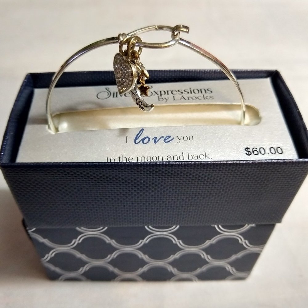 I LOVE YOU TO THE MOON & BACK Bracelet w/Charms